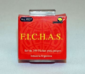 Imagen de Fichas Plasticas 12,5 Mm. X 100 U. Rojas